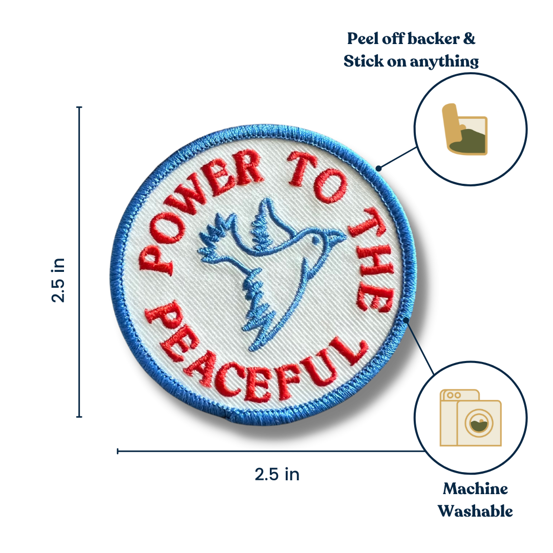 Power to the Peaceful Stick-on patch