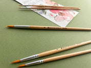 5-Piece Round Watercolor Brush Set, Full Range, Sizes 0-8