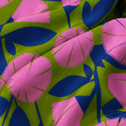 Pink & Green Dianthus Flora 100% Silk Scarf
