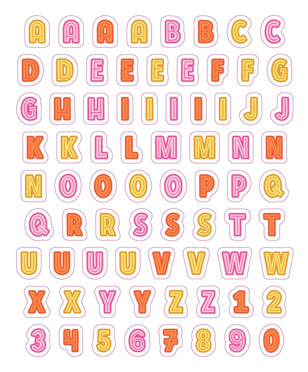 So. Many. Letter Stickers.