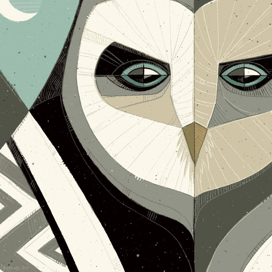 Who? Blue - Giclee 9x12 Print