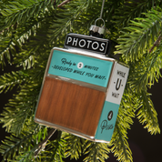 Photo Booth Holiday Glass Ornament