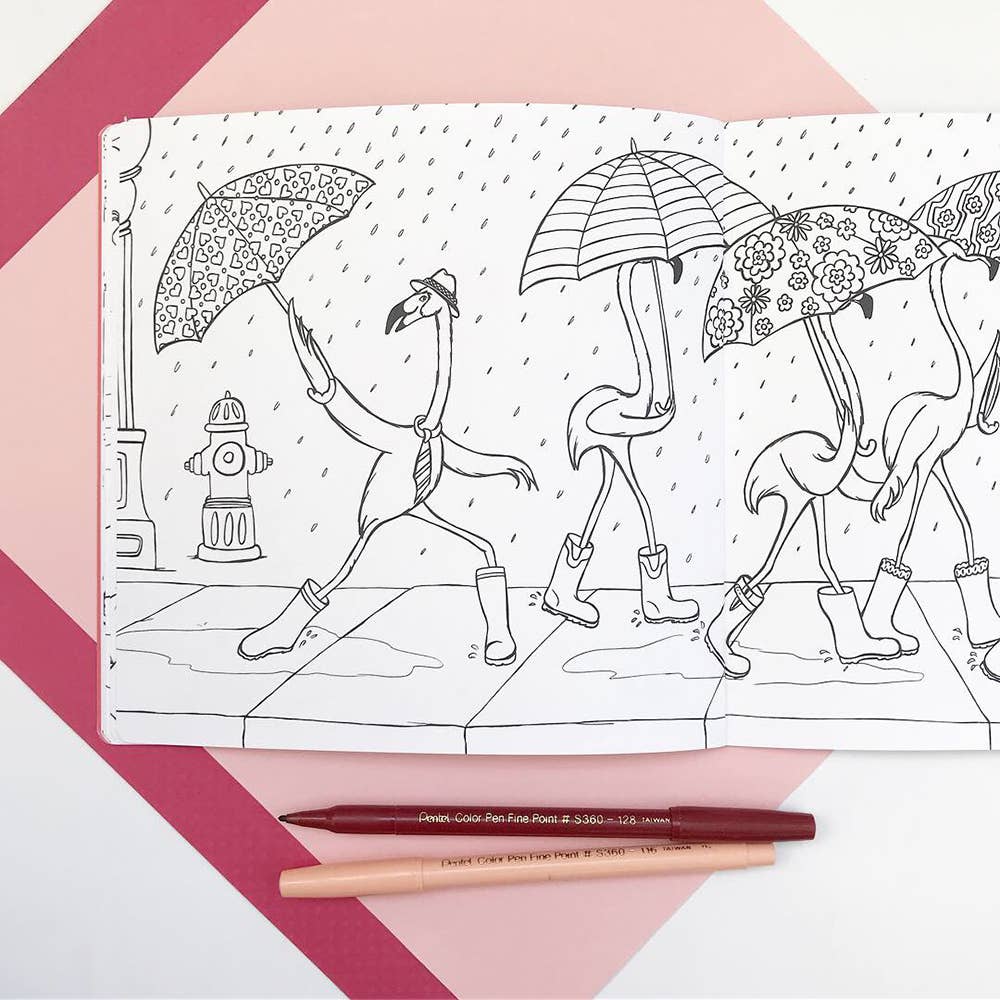 The Pink Flamingos Coloring Book