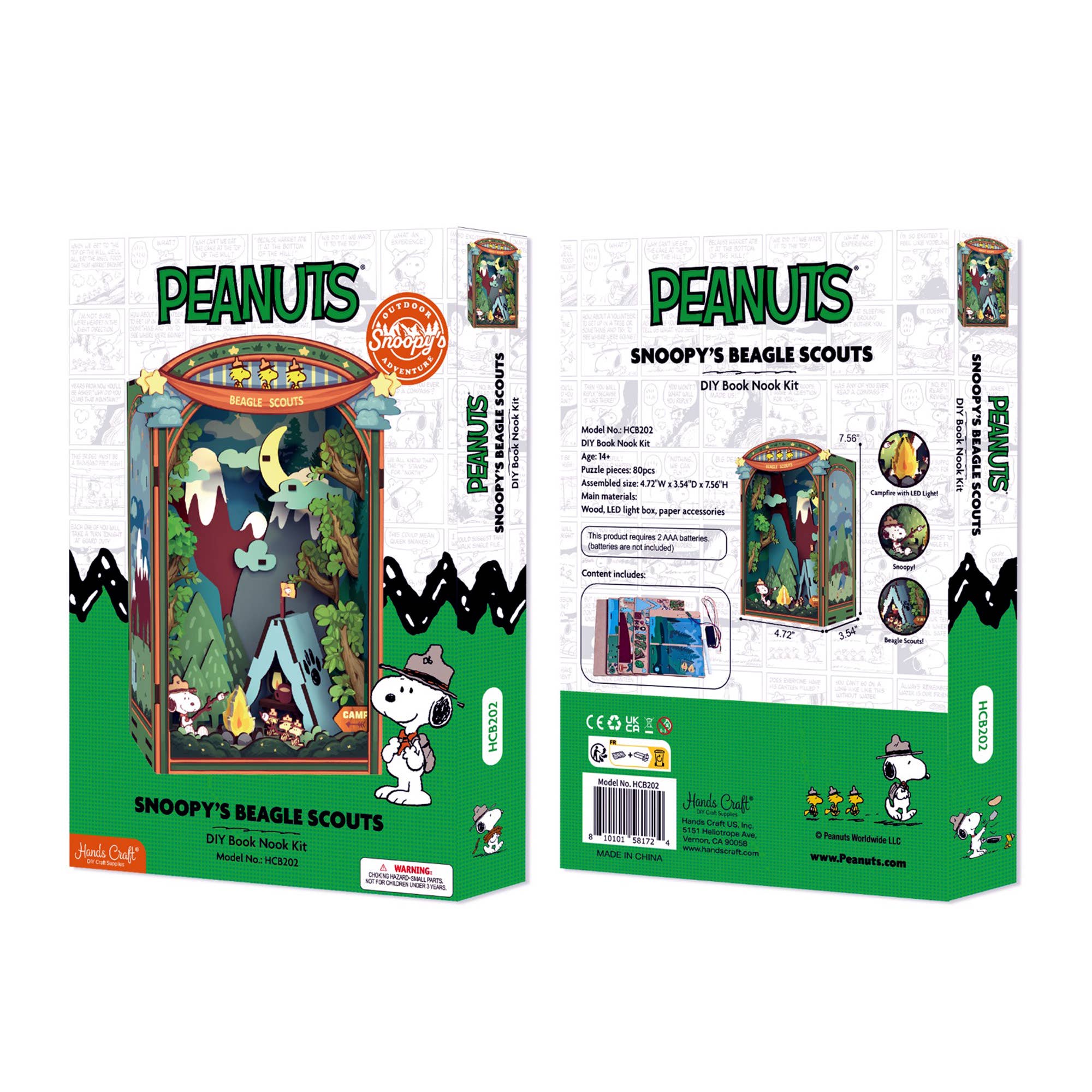 Peanuts Beagle Scouts DIY Miniature Book Nook Kit