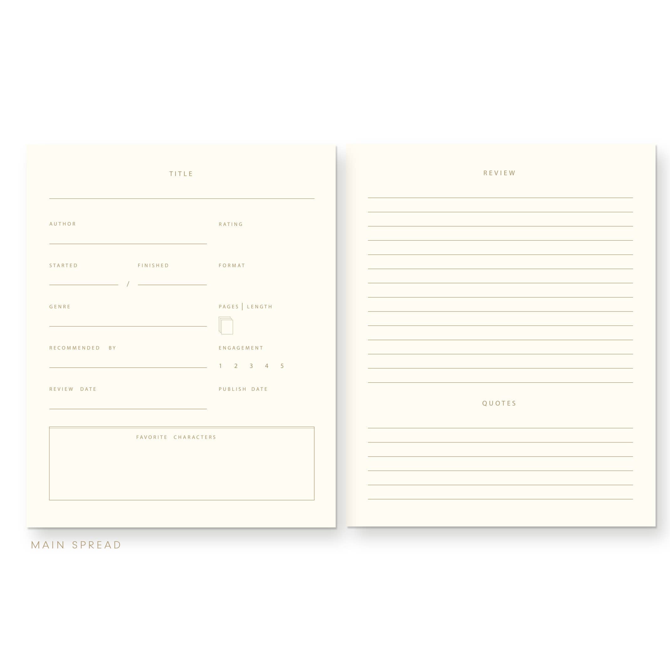 Standard Book Log Reading Journal
