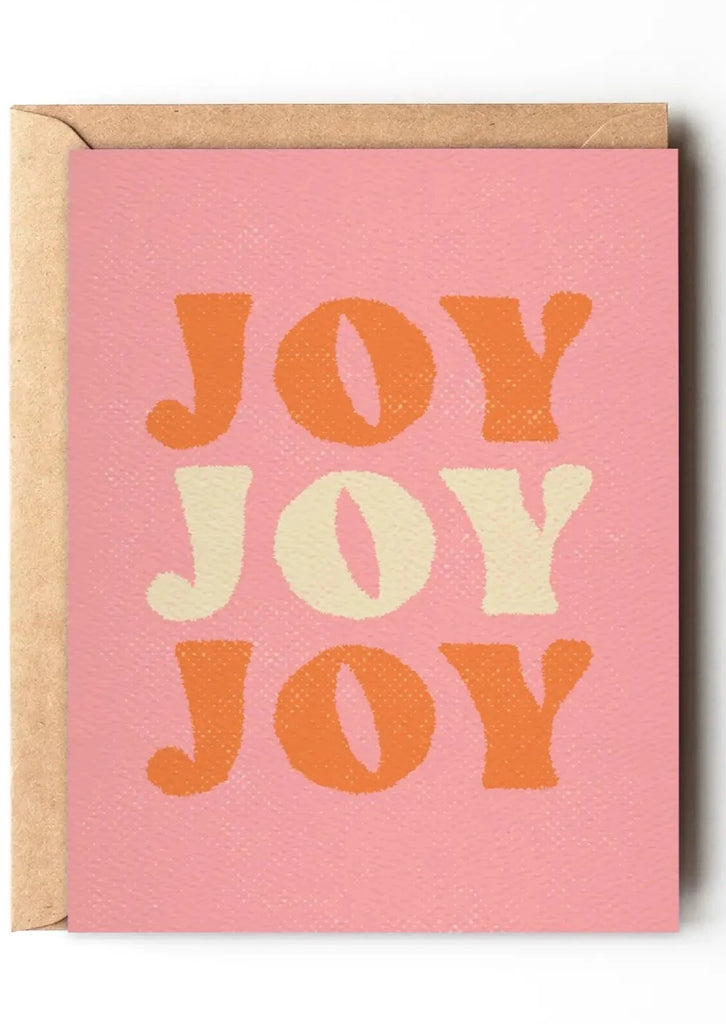 Joy Joy Joy - Retro Holiday Card