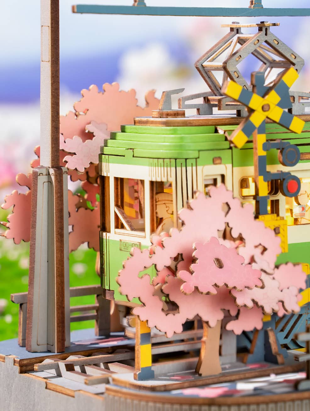 Sakura Tram: DIY Wooden Puzzle