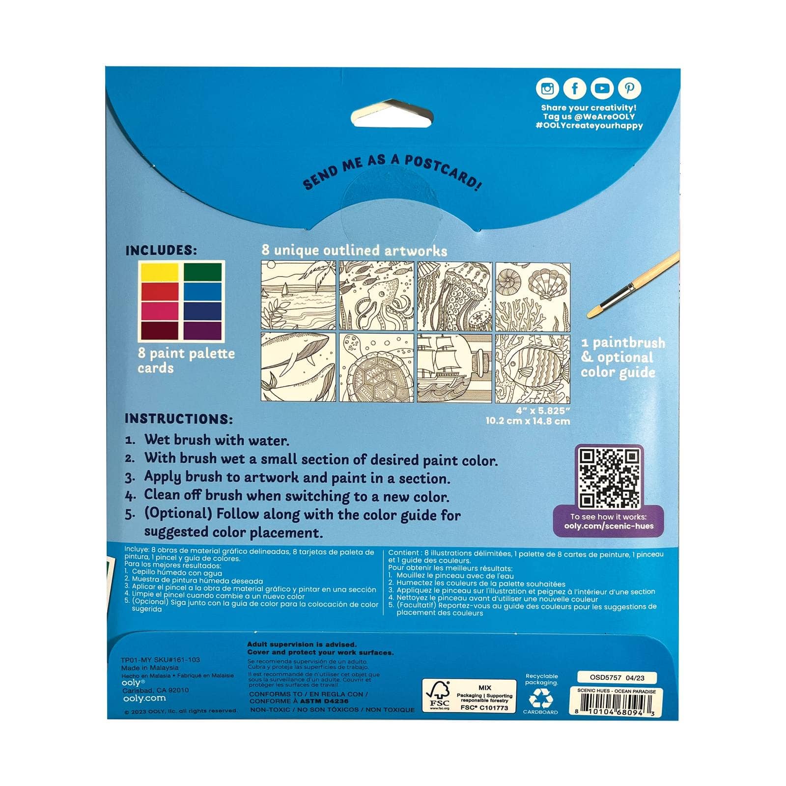 Ocean Paradise Scenic Hues D.I.Y. Watercolor Kit
