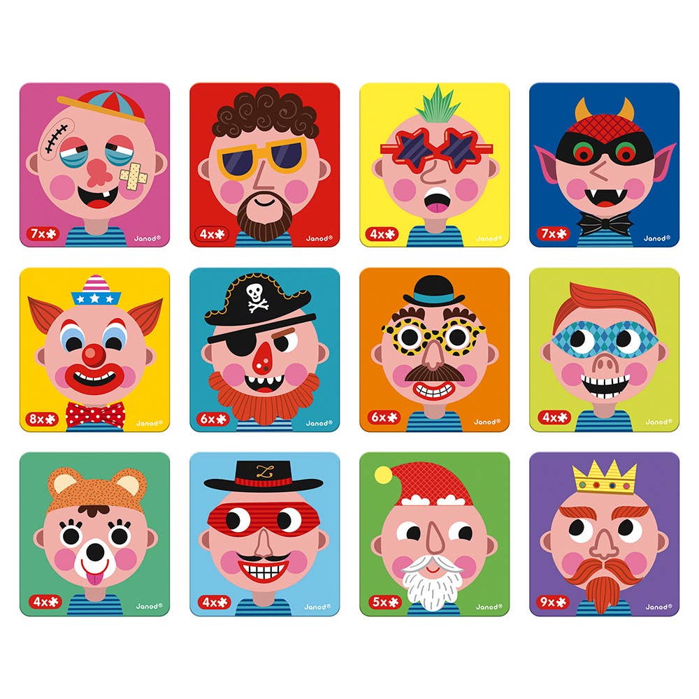 Boy's Crazy Faces - A Magnetic Book