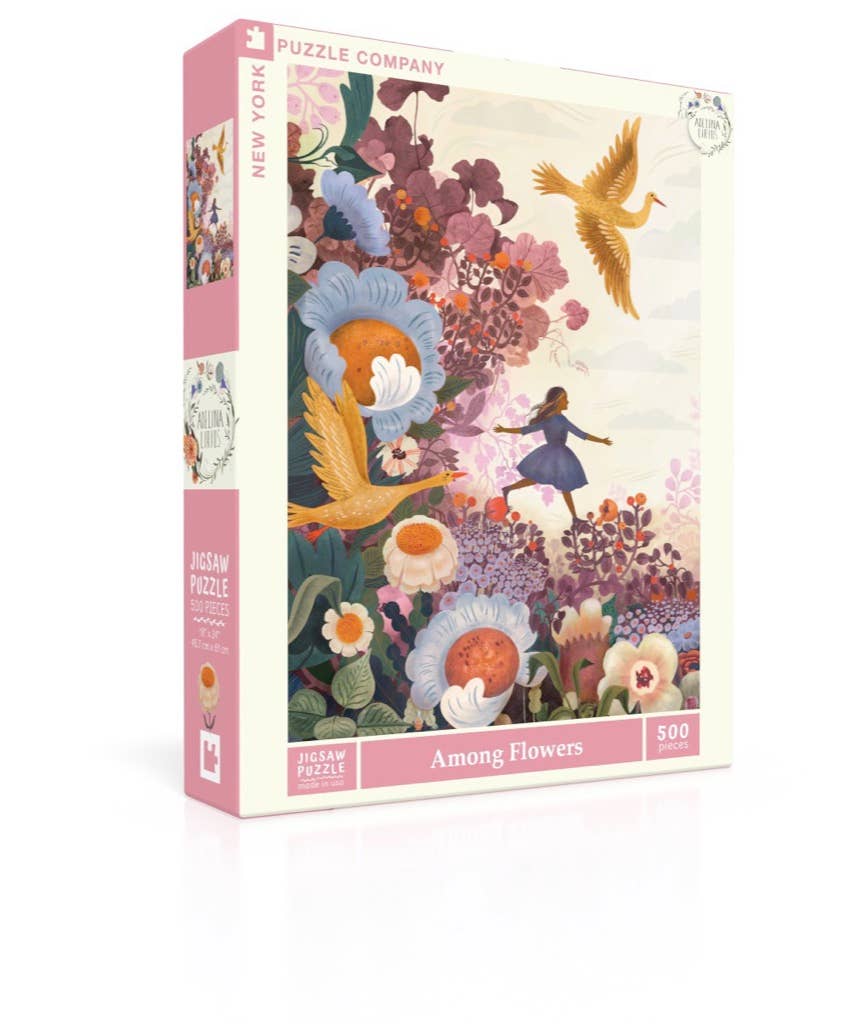 Among Flowers - 500 Piece Jigsaw Puzzle