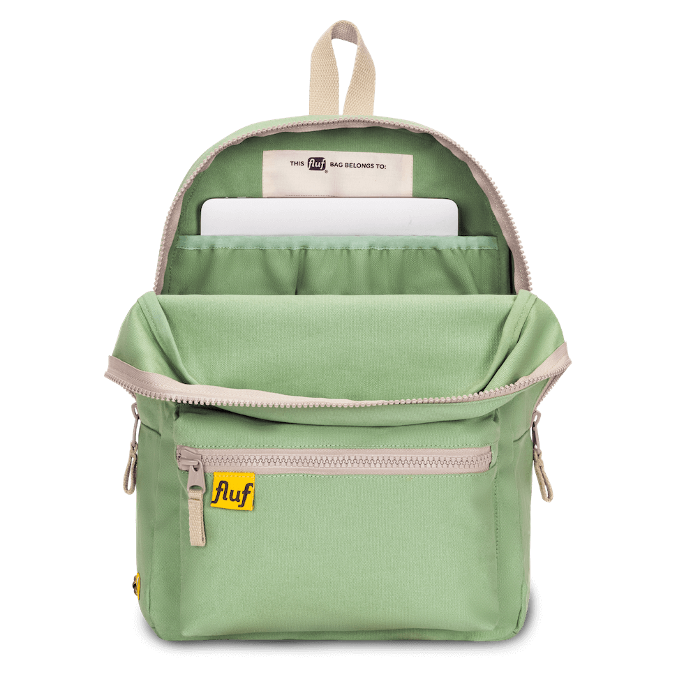 Moss Organic Cotton Canvas Backpack Laptop Holder