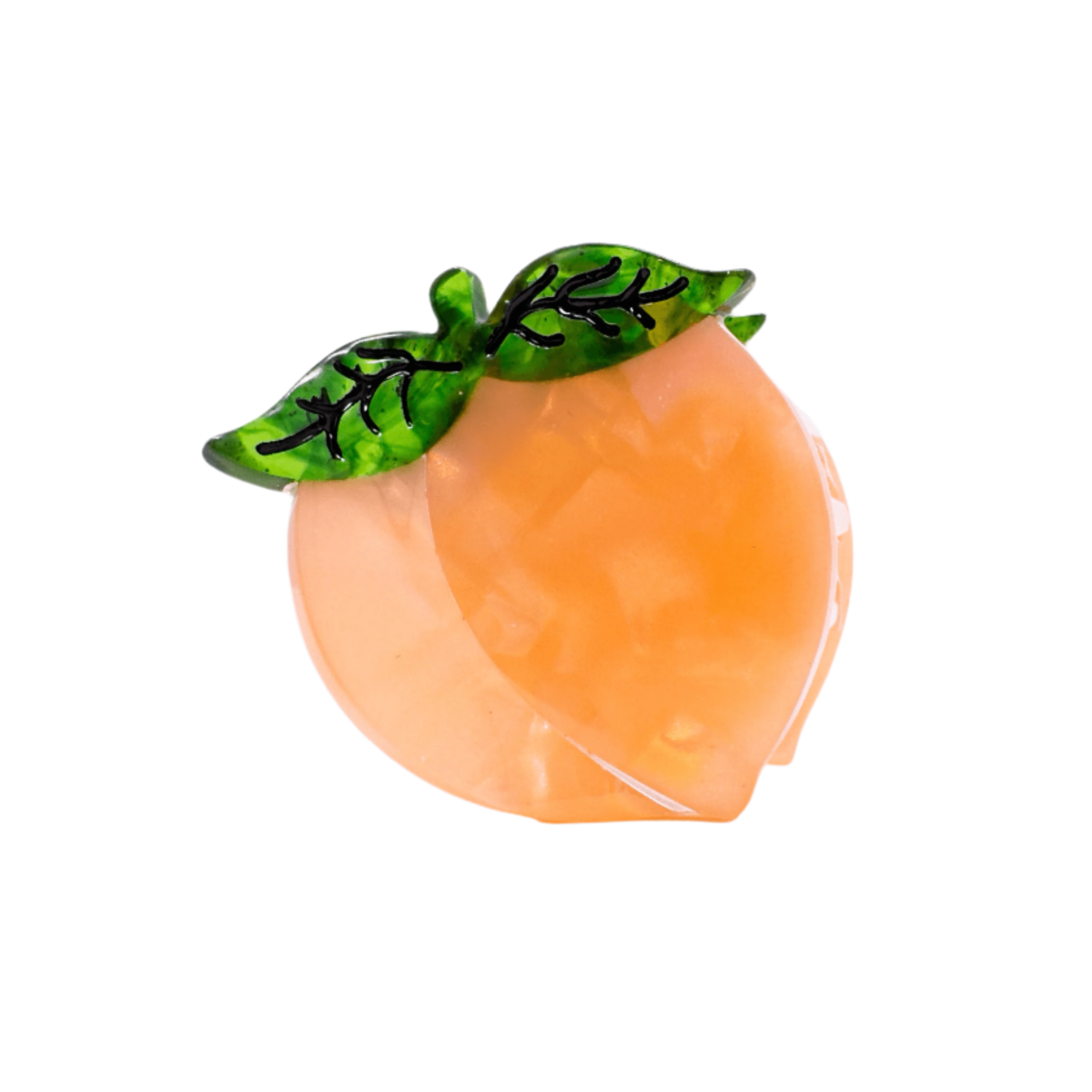 Mini Peach Hair Claw Clip