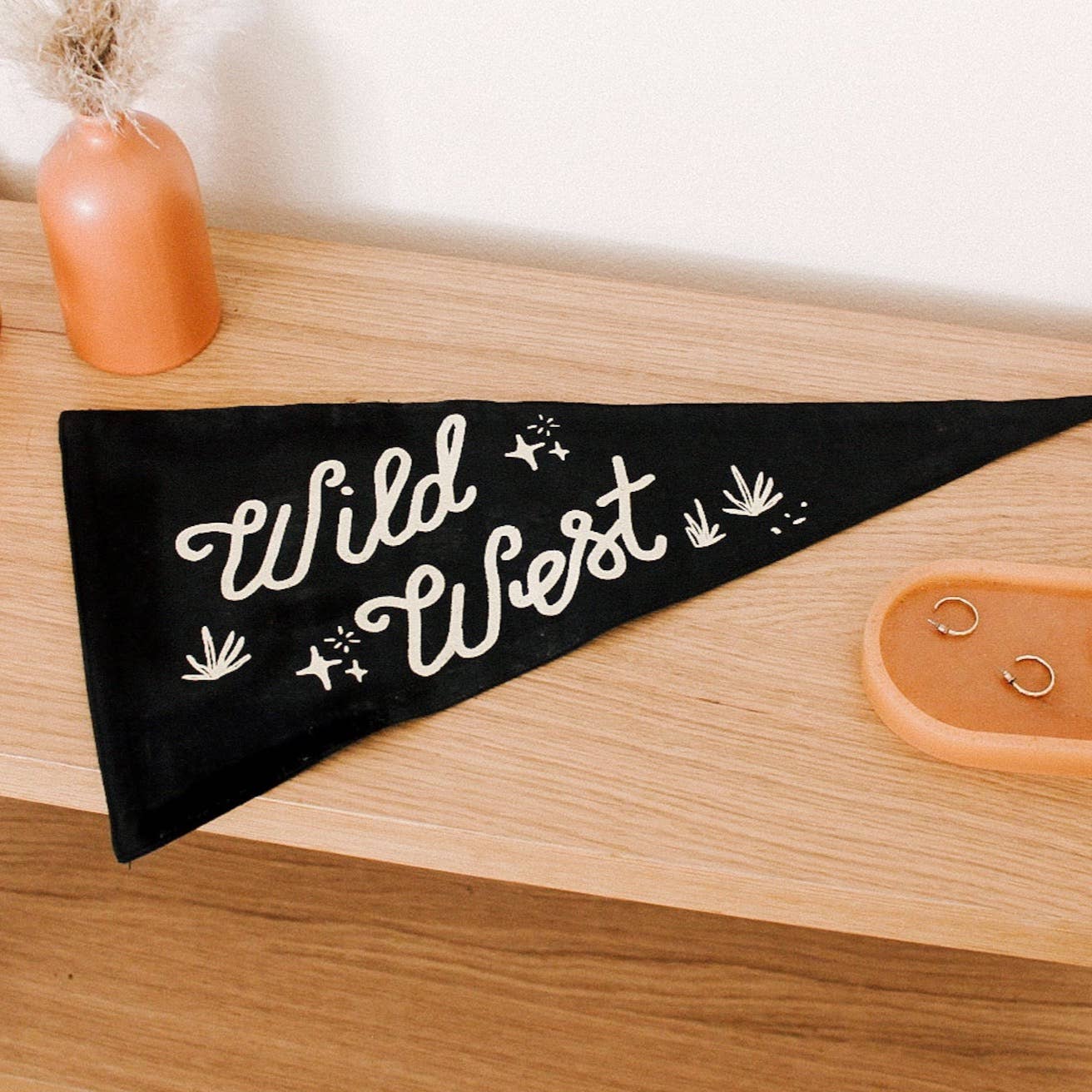 Wild West Canvas Pennant - LIMITED EDITION TEAL