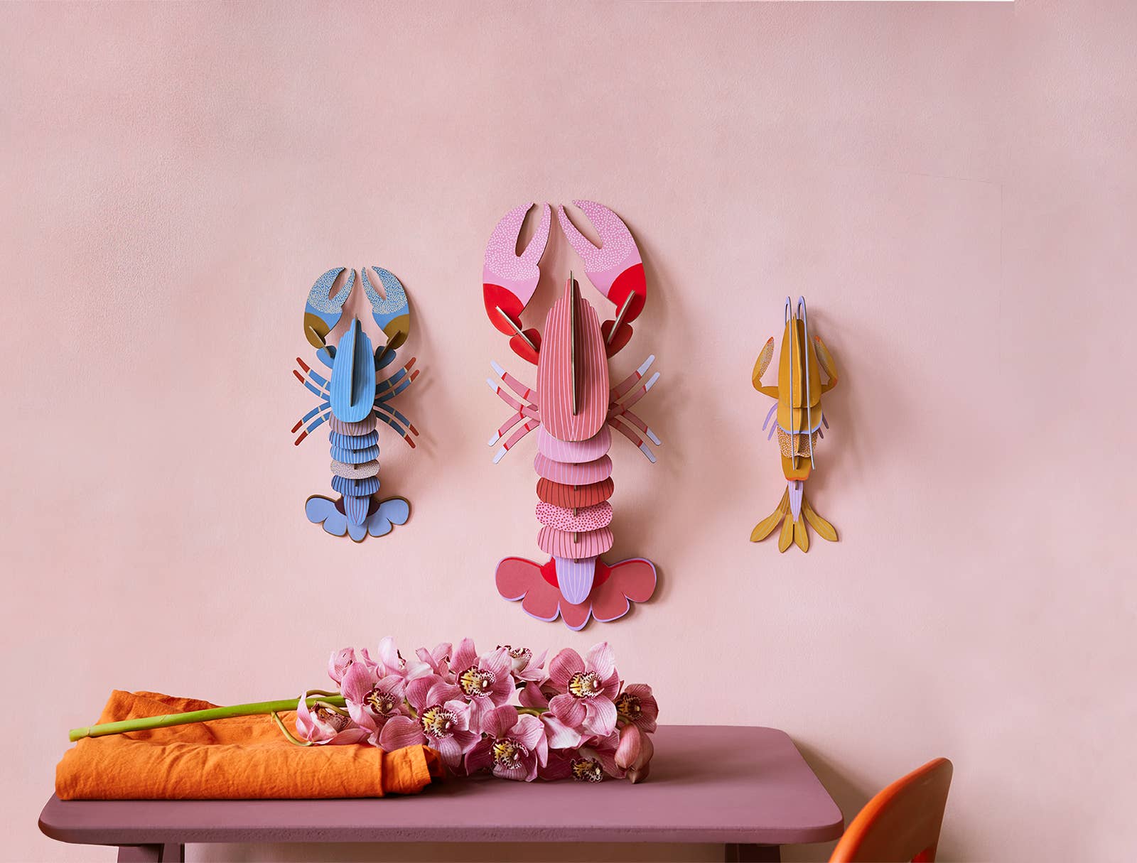 Lavender Lobster - 3D Wall Art Kit