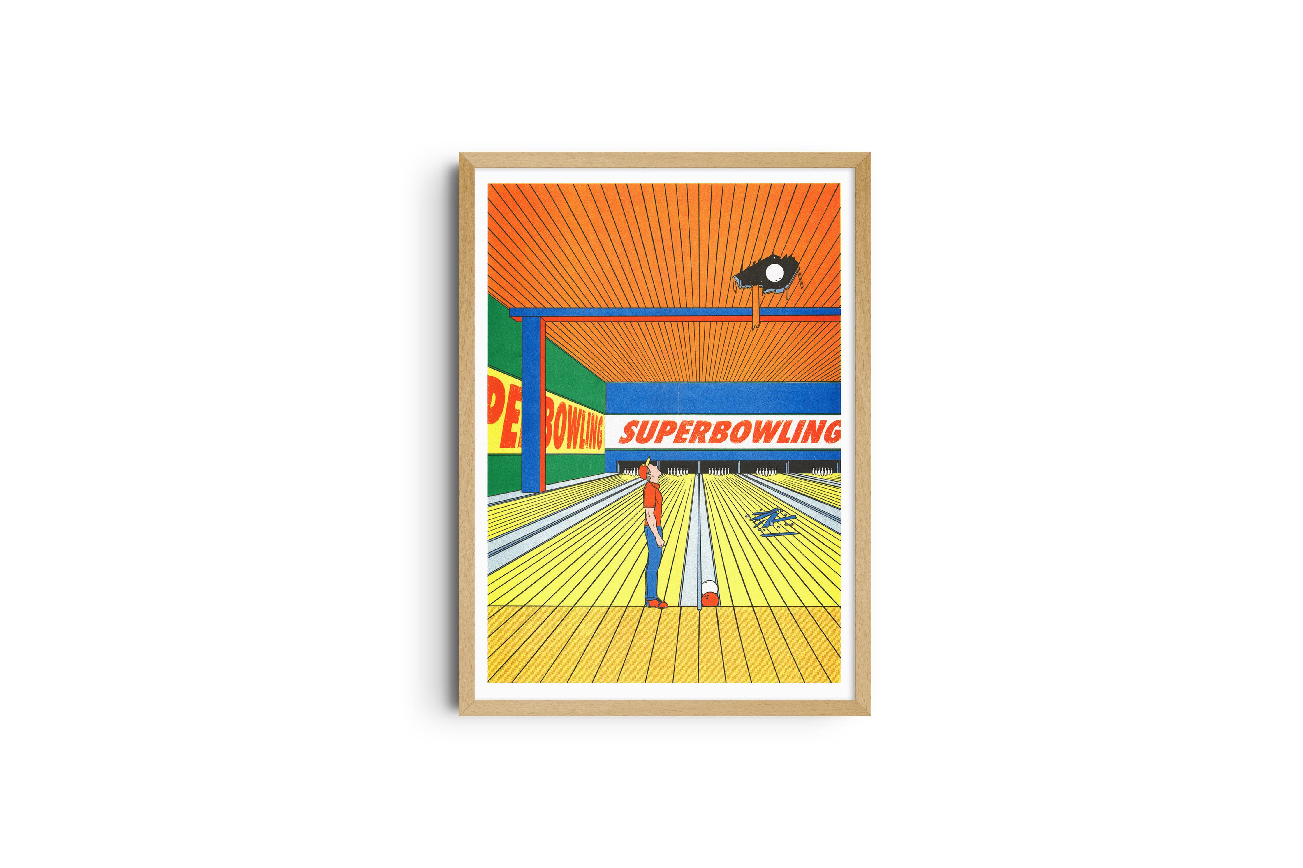 Super Bowling Poster 12"x16.5"