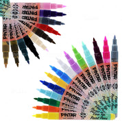 Pintar Acrylic Paint Markers - 24 Pack With 0.7 mm Tips