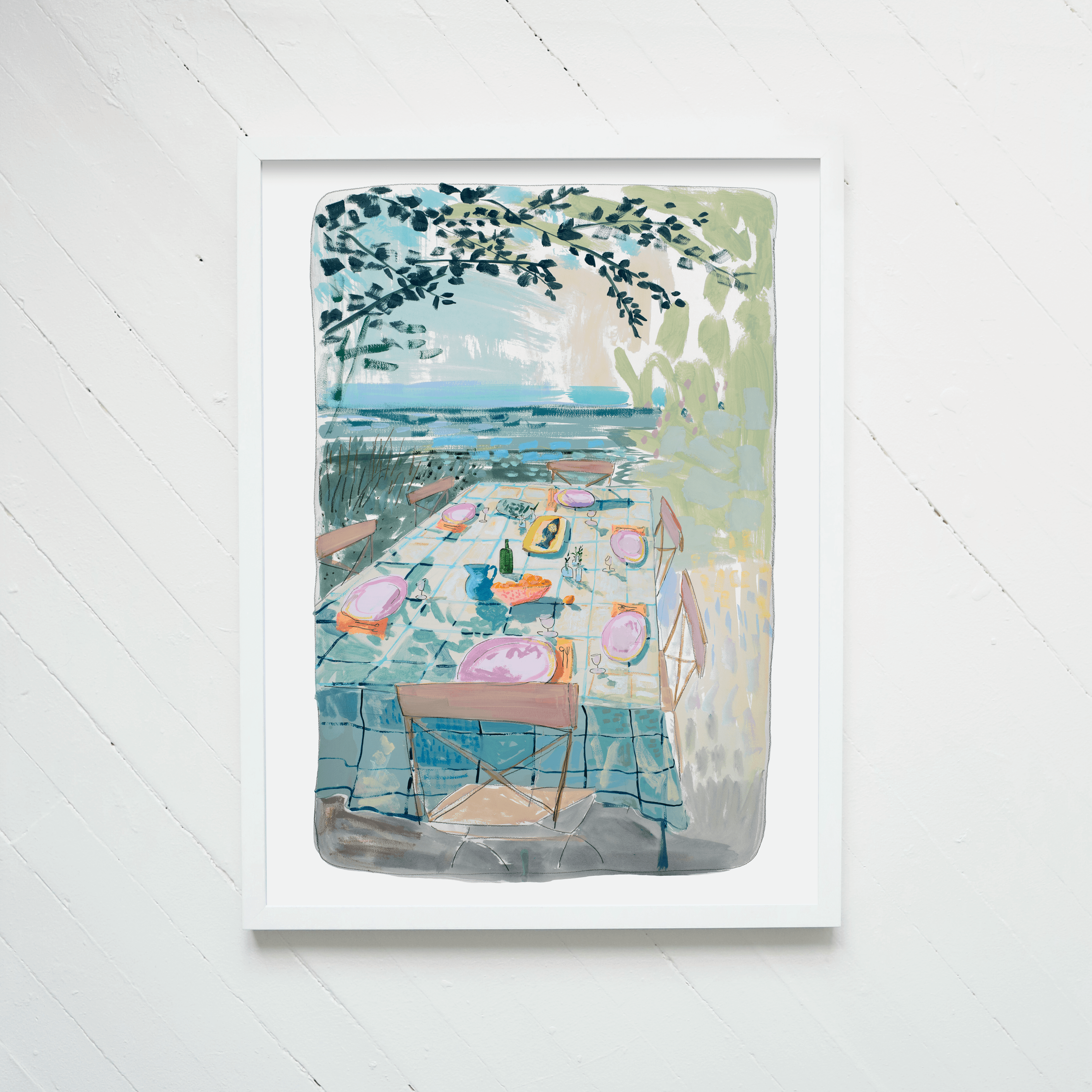 "Fish Under the Olives" Limited Edition 11"14" Print