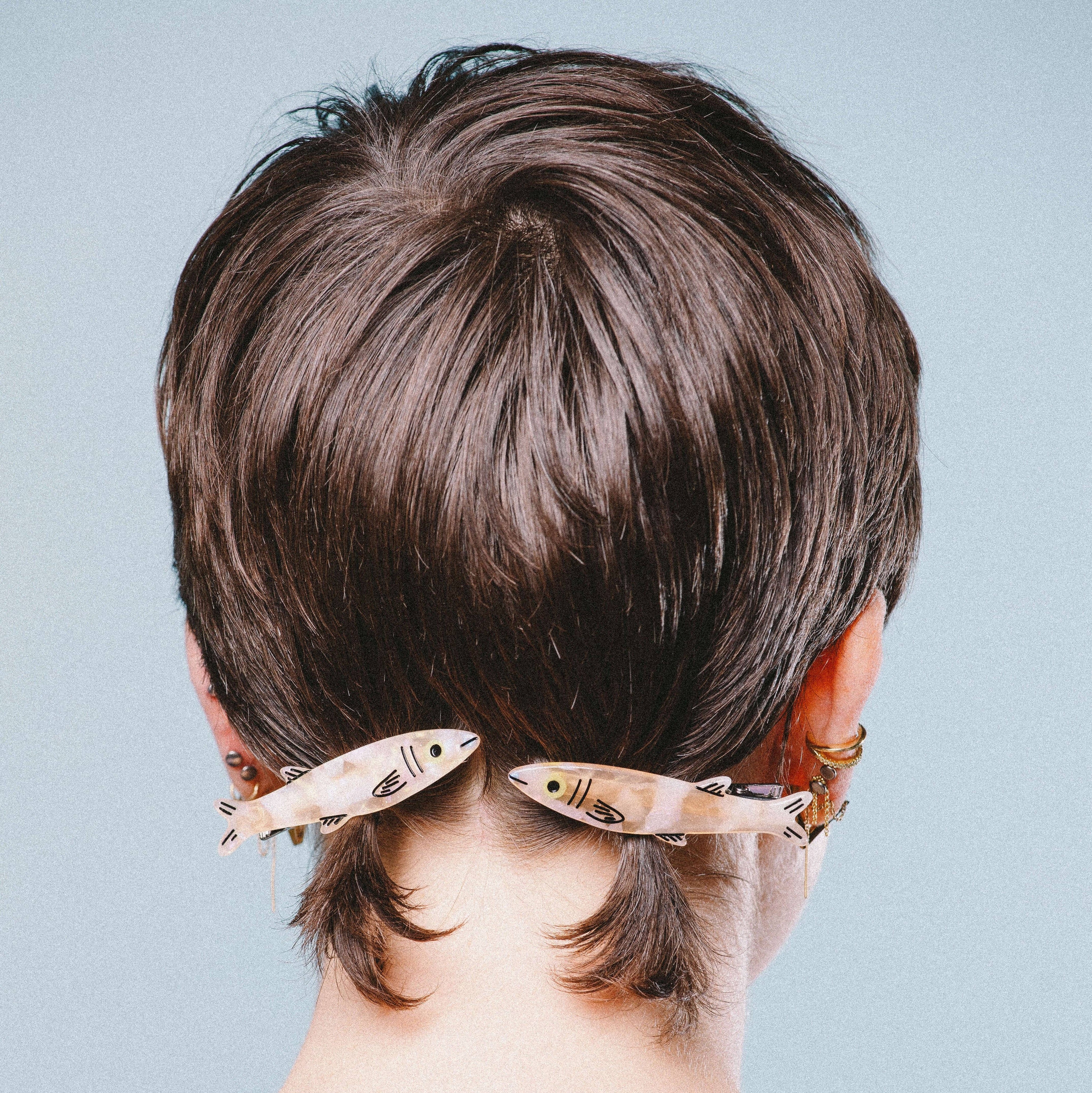 Gold Sardine | Alligator Hair Clip Set
