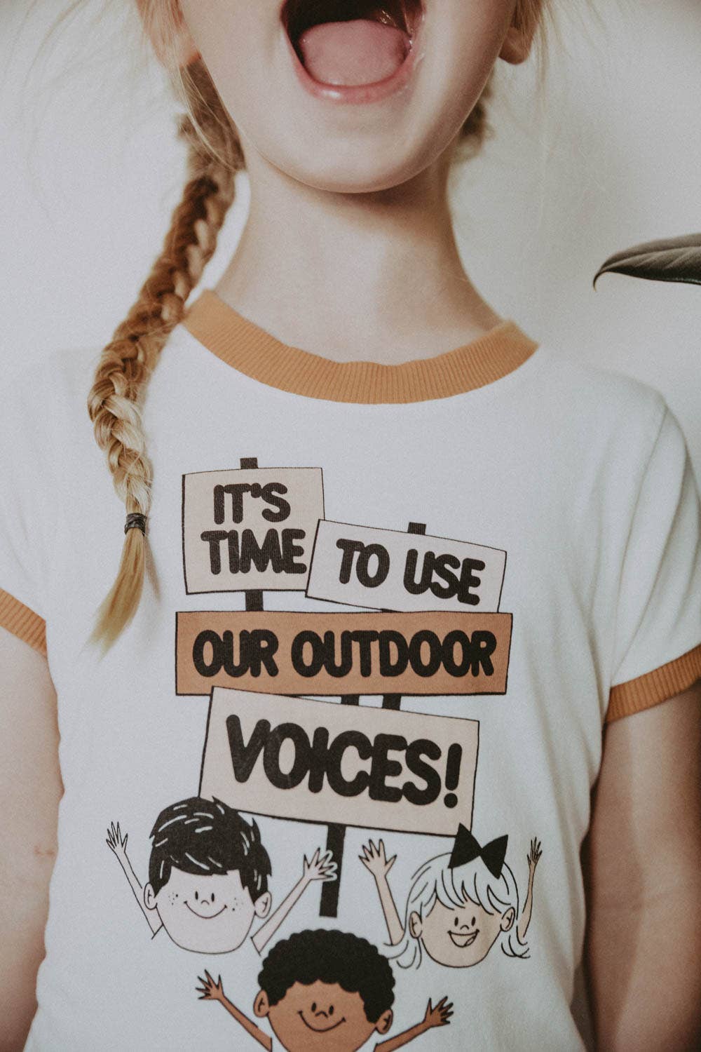 It's Time to Use Our Outdoor Voices Kids Tee Shirt