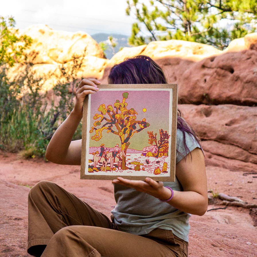 Joshua Tree Cowboys Art Print 12"x12"