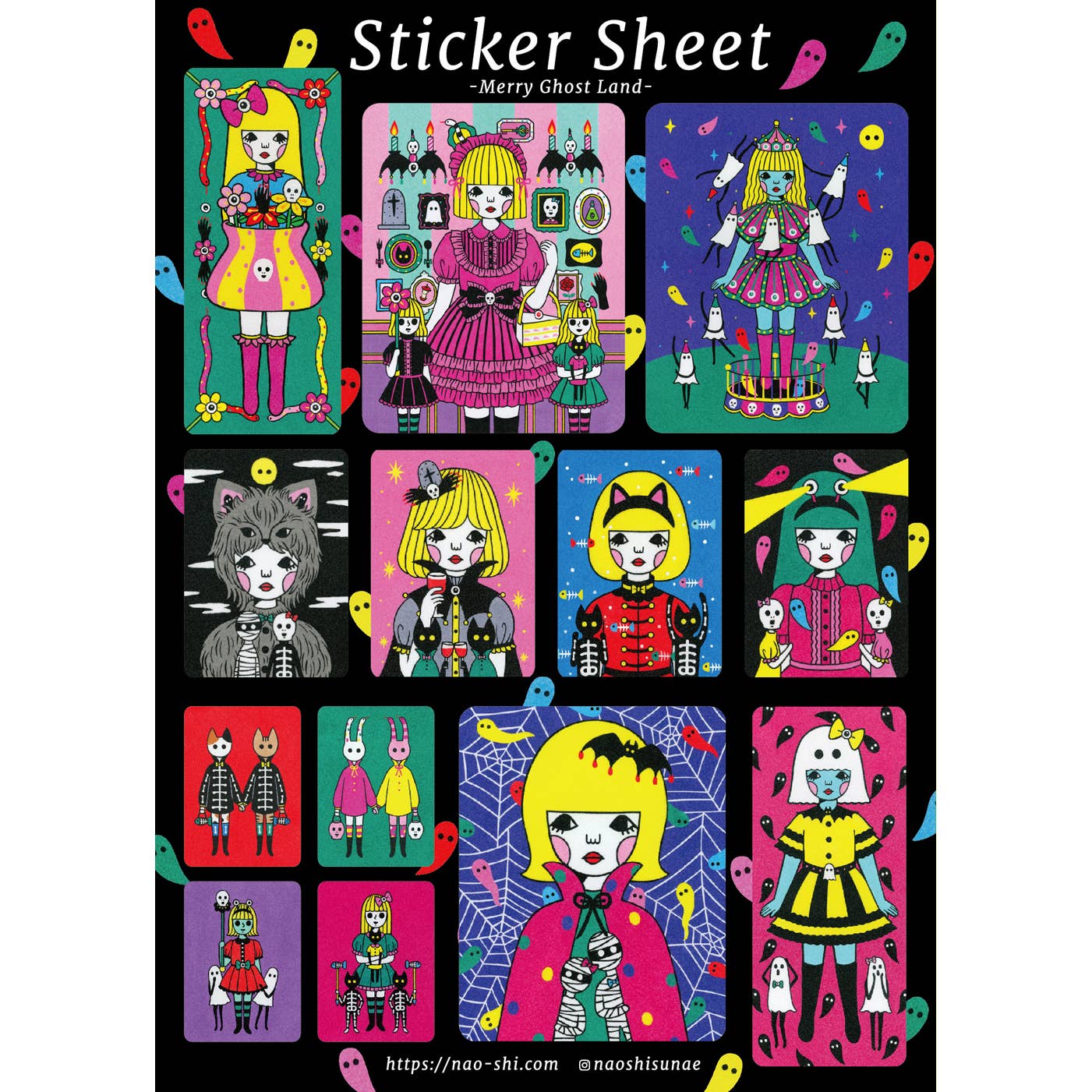 Merry Ghost Land Sticker Sheet