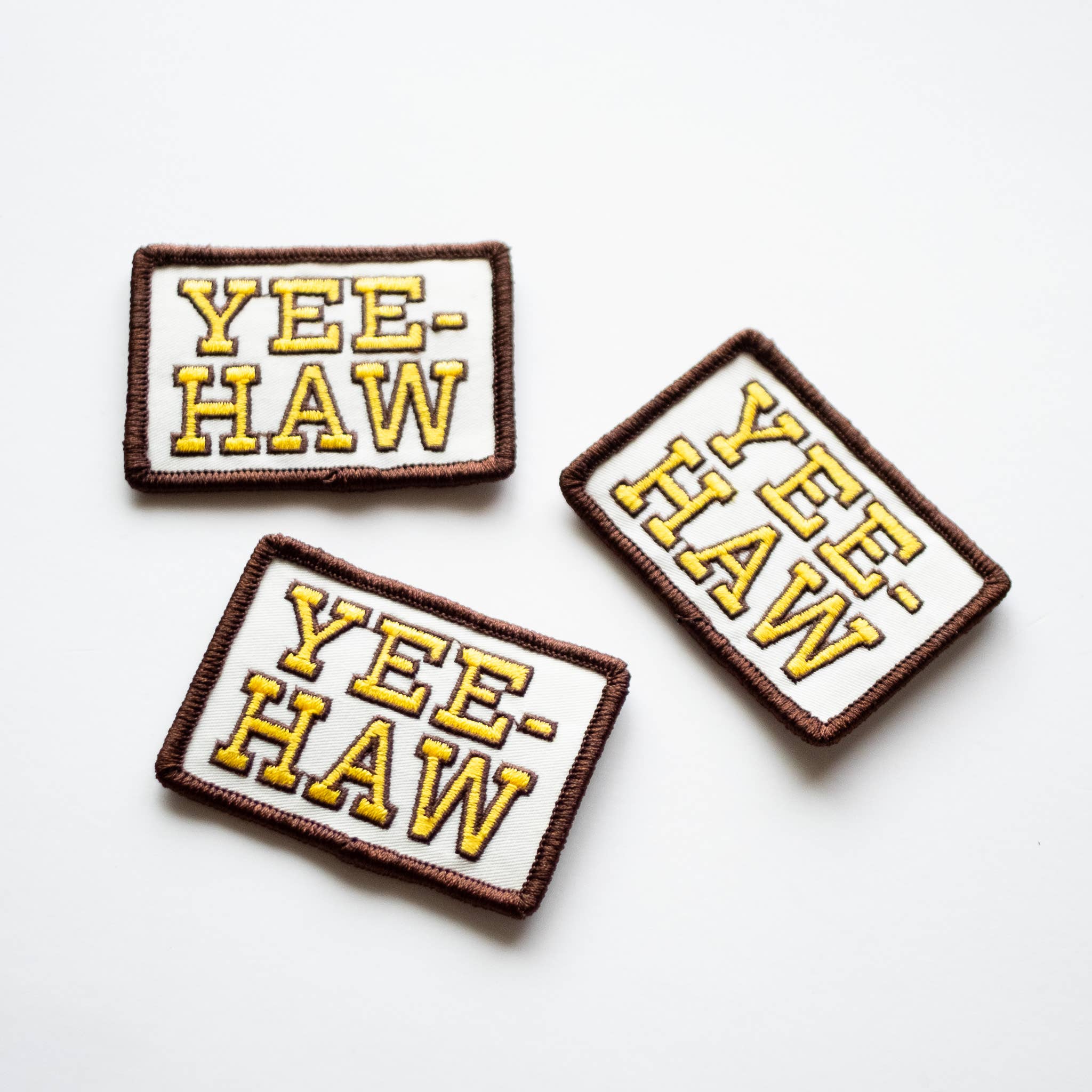 Yee-Haw Embroidered Iron on Patch - Western