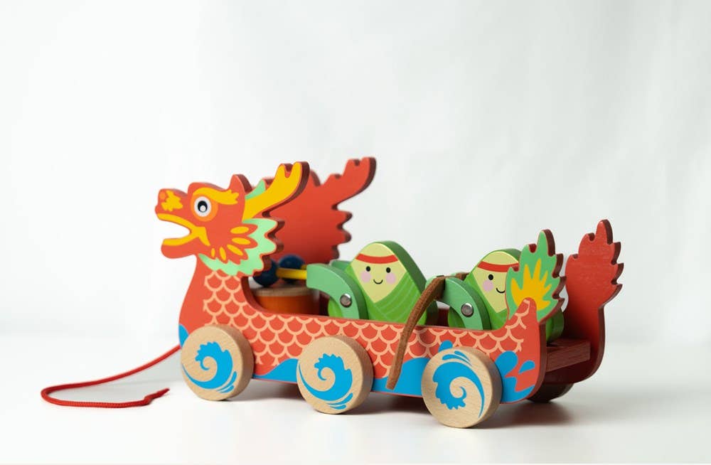 Wooden Dragon Boat Pull Along Toy