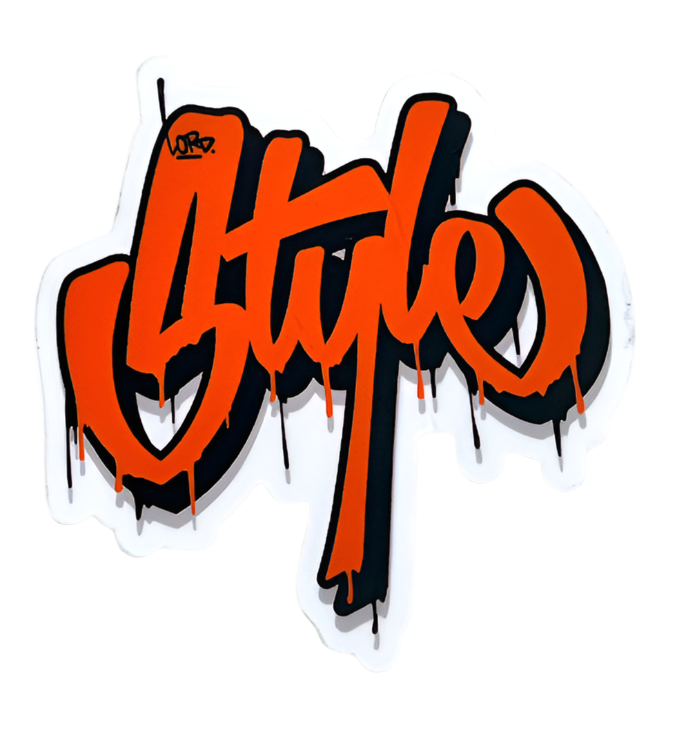 STYLE Orange Lord Style Tag Sticker 3"