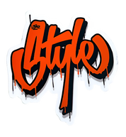 STYLE Orange Lord Style Tag Sticker 3"
