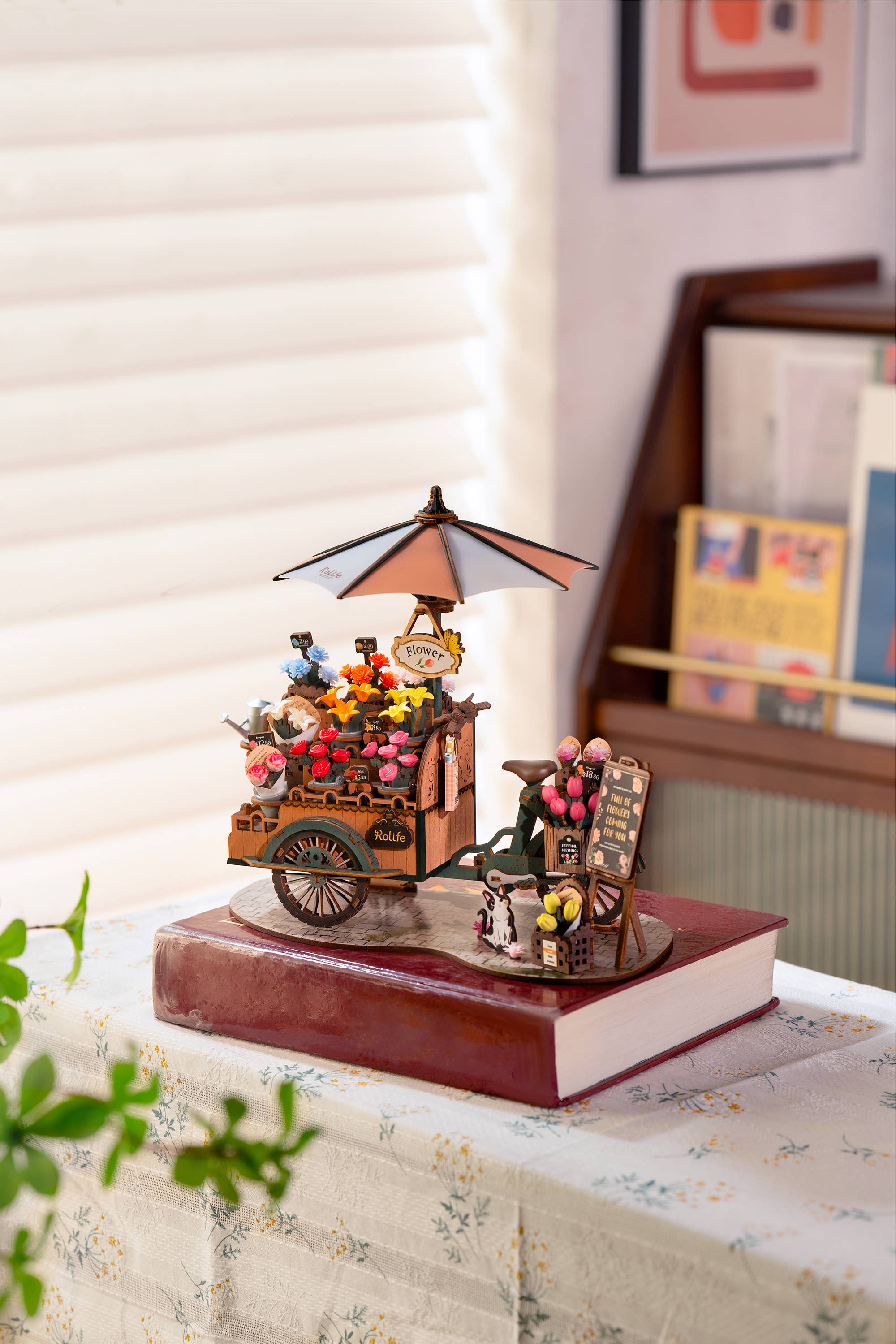 3D Wooden Puzzle: Blossom Cart