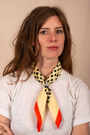 Archie No. 1, Cream and Black Dots with Red | Bandana
