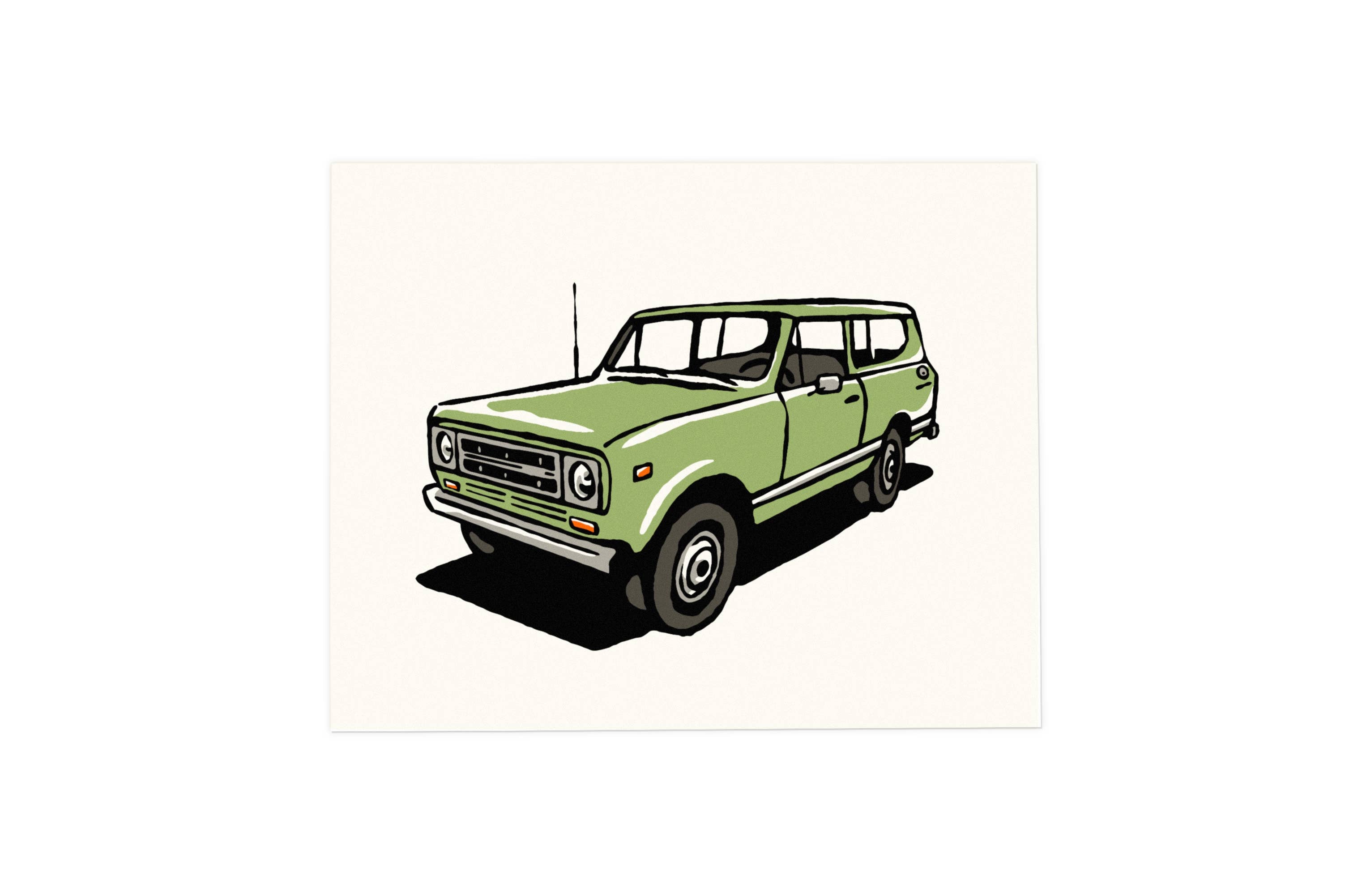 1970s Scout International Print - Vintage Car Illustration: 8x10