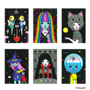 Whimsical PostcardSet (6 cards)