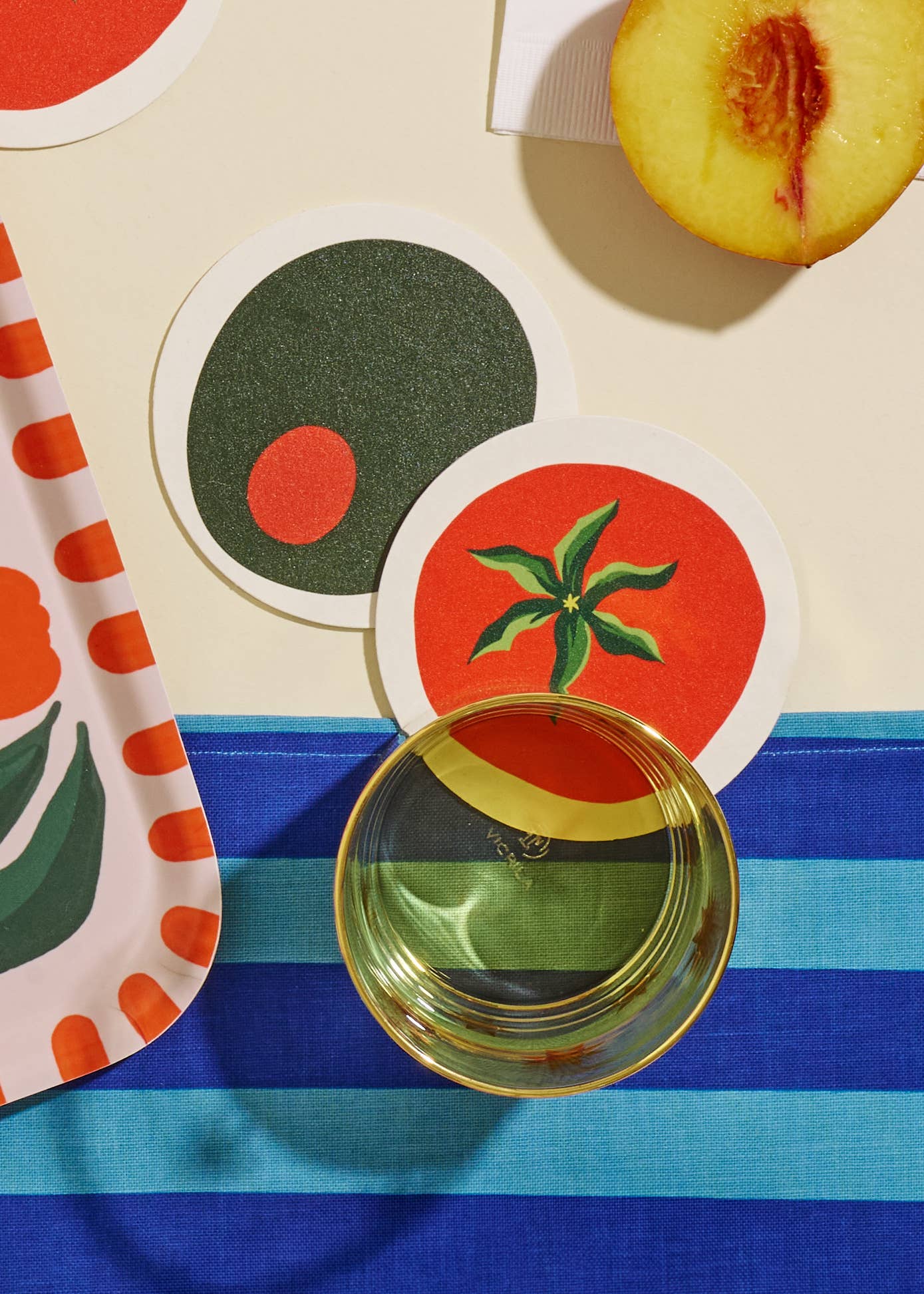 Pimento Olive Coasters | Set of Four