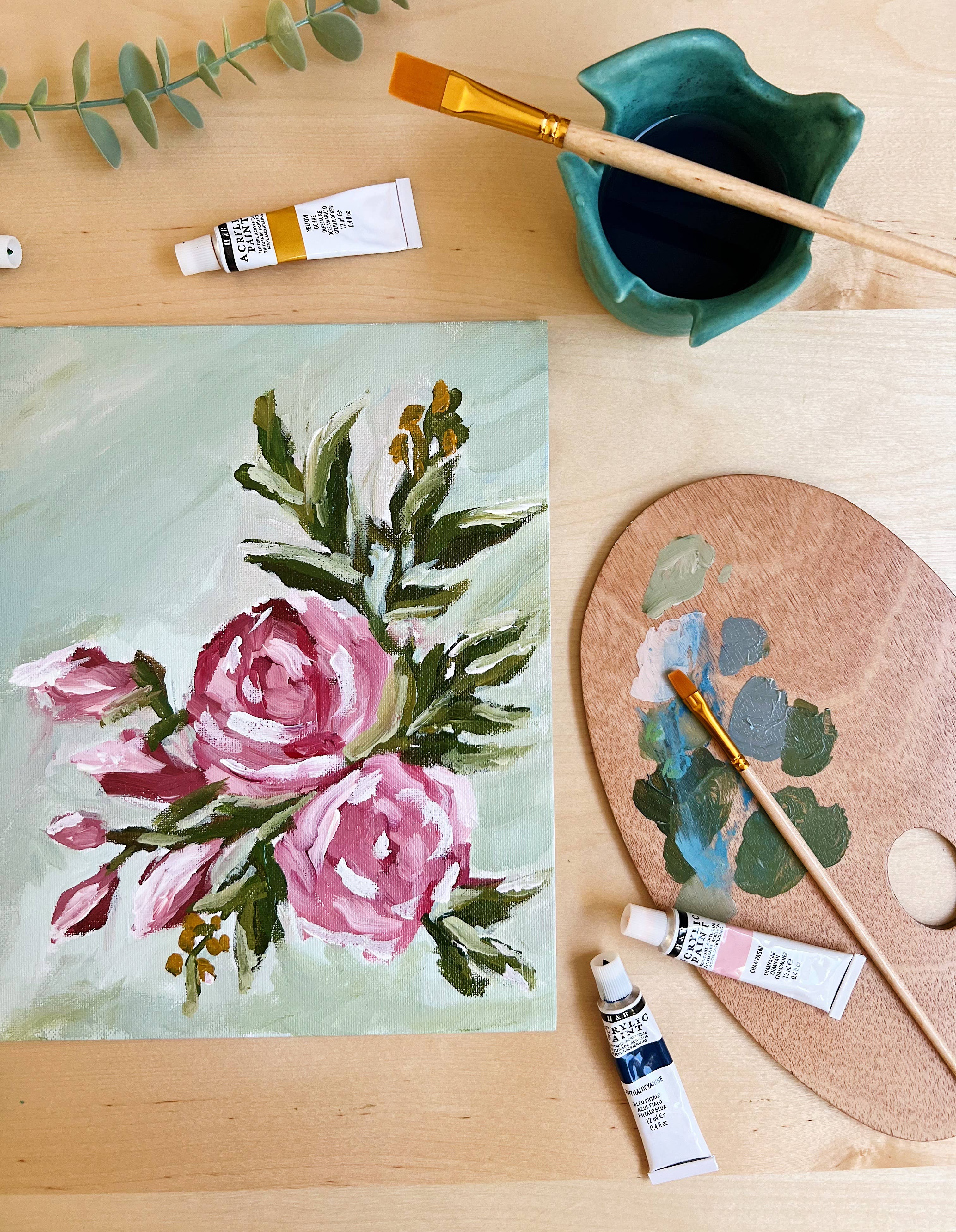 Abstract Roses Painting Kit