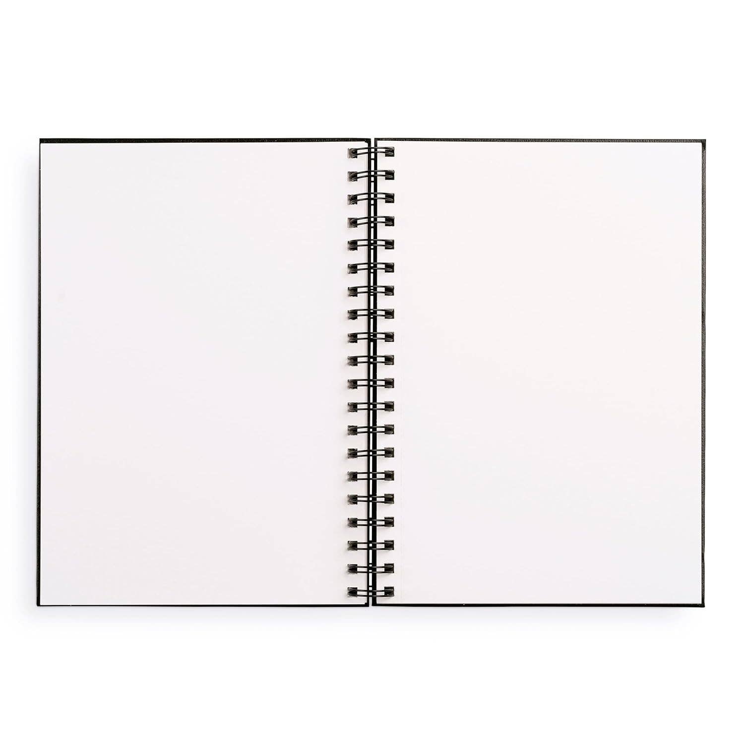 Medium Sketchbook 7 x 10" -  Spiral Hardcover (Black)