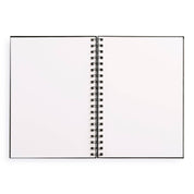 Medium Sketchbook 7 x 10" -  Spiral Hardcover (Black)