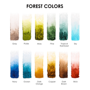 Forest Color Watercolor Pocket Set Of 12 With Brush