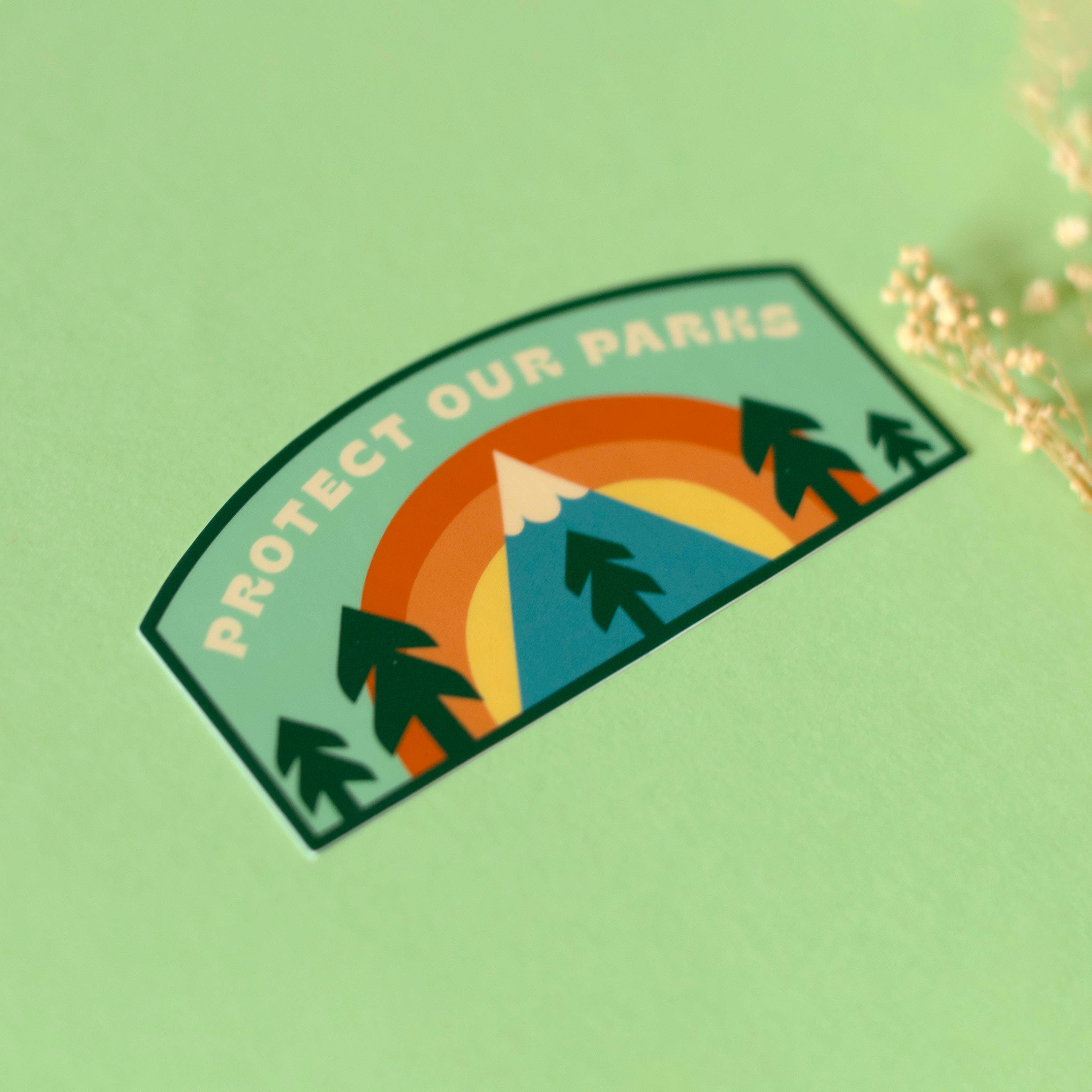 Protect our Parks Rainbow Forest Sticker