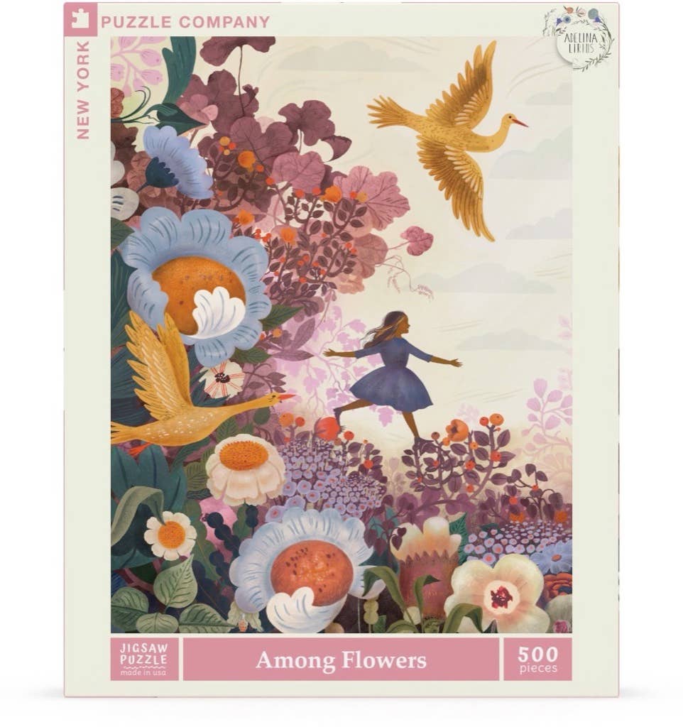 Among Flowers - 500 Piece Jigsaw Puzzle