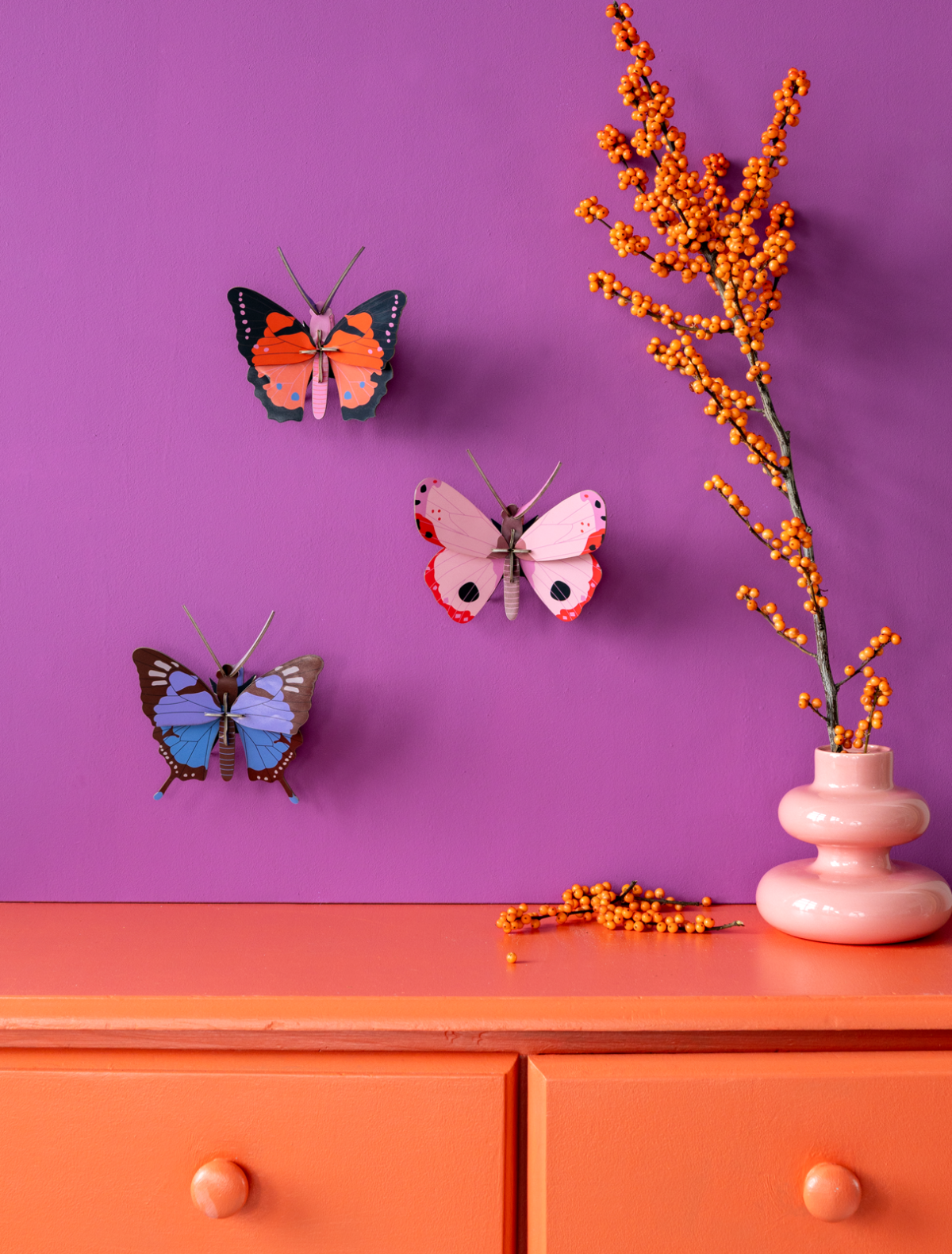 Large Fox Butterfly 3D DIY Wall Art Craft