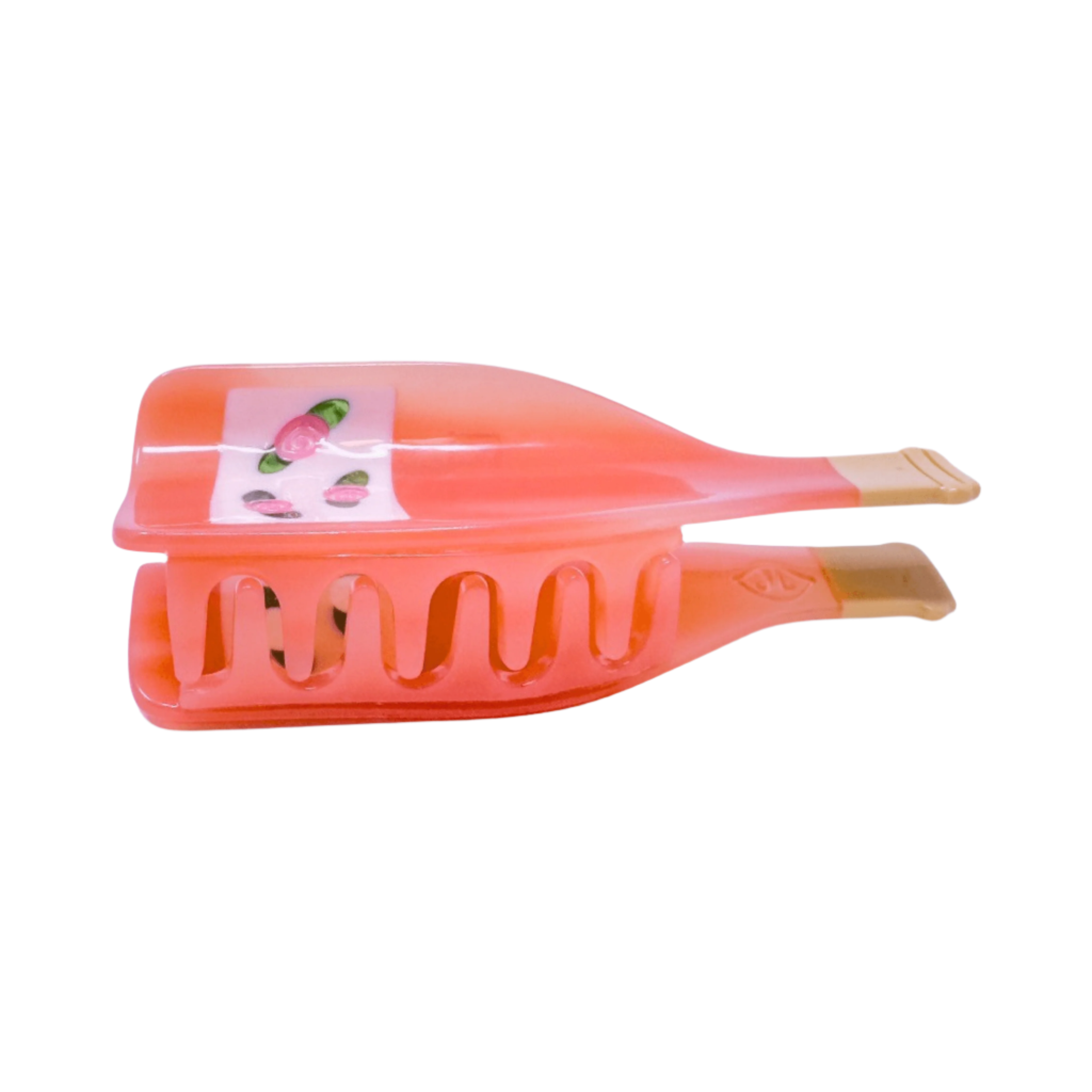Large Rose Wine Bottle Hair Claw Clip