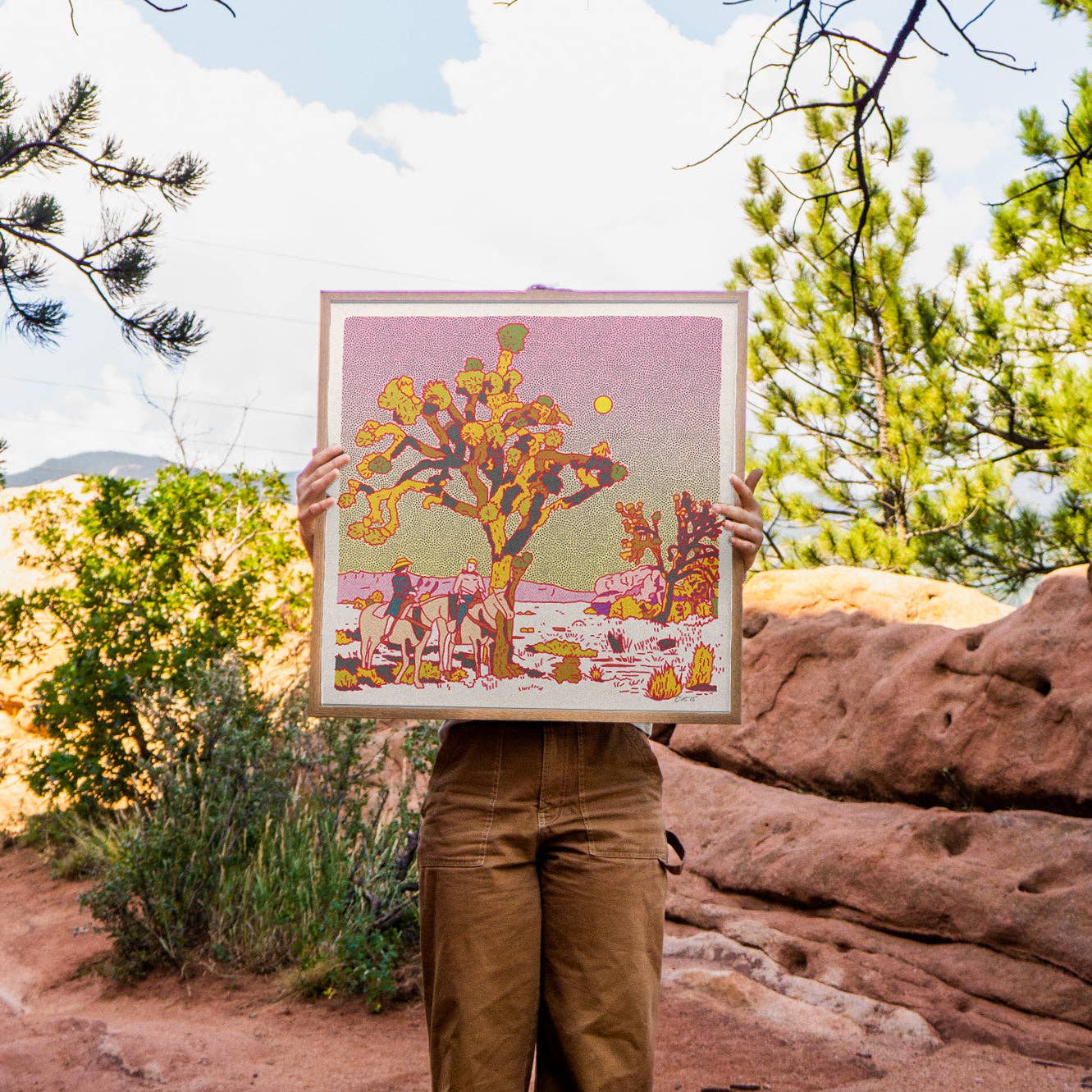 Joshua Tree Cowboys Art Print 12"x12"