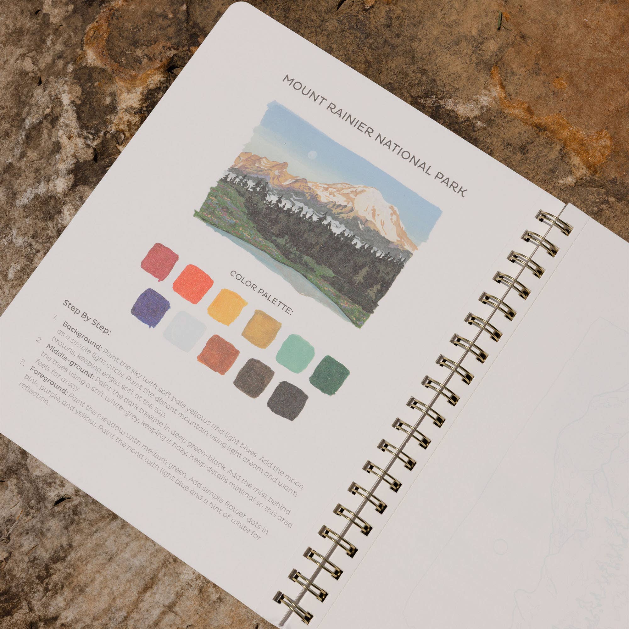 National Parks Learn-To-Paint Gouache Paint Book