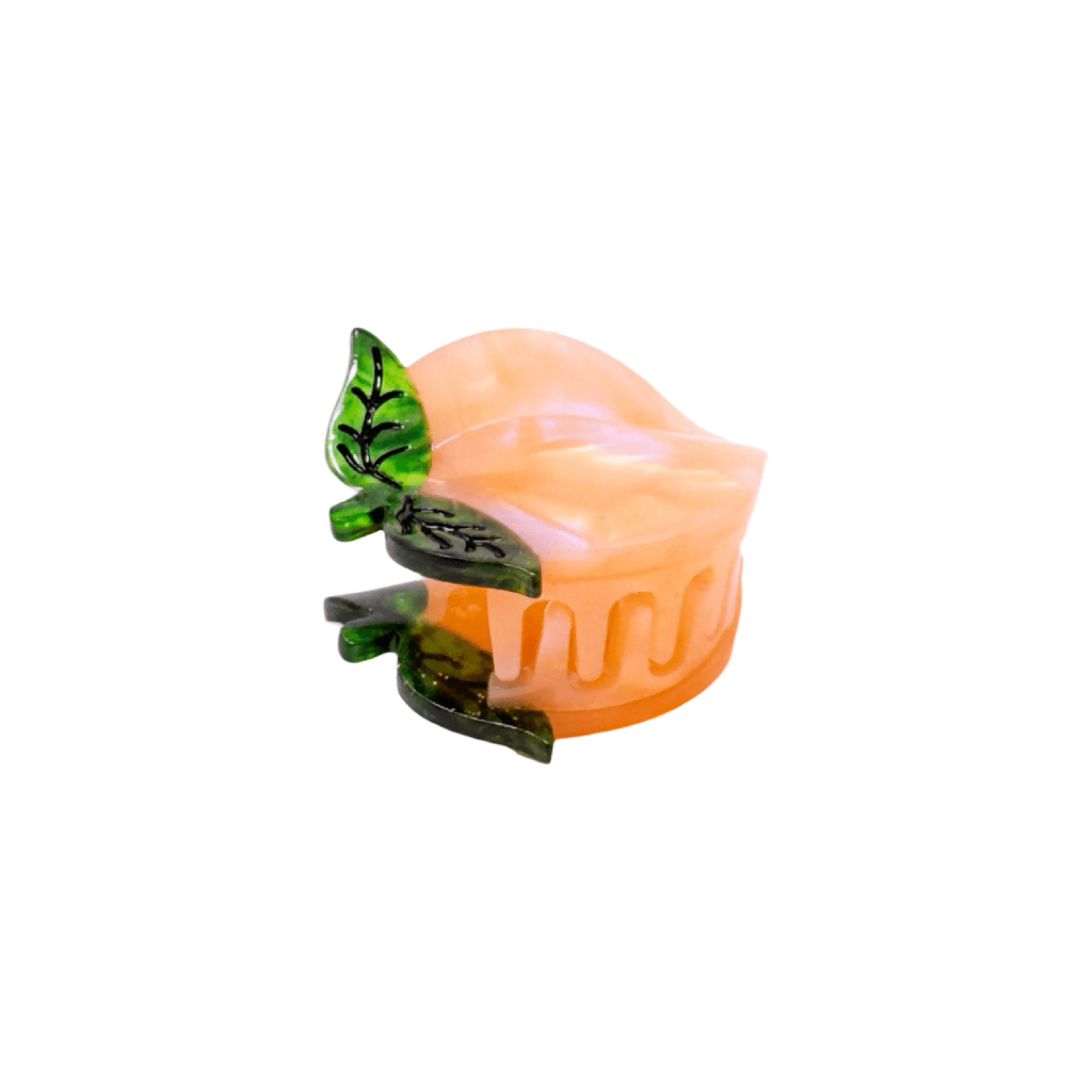 Mini Peach Hair Claw Clip