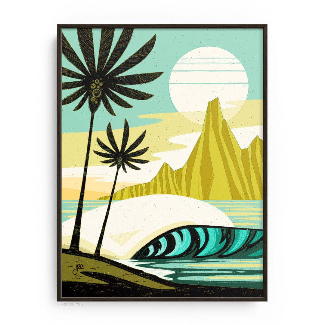 Coconut Volcano - 9x12 Giclee Print