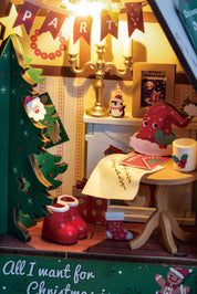 Twinkling Christmas House: DIY Miniature House Kit