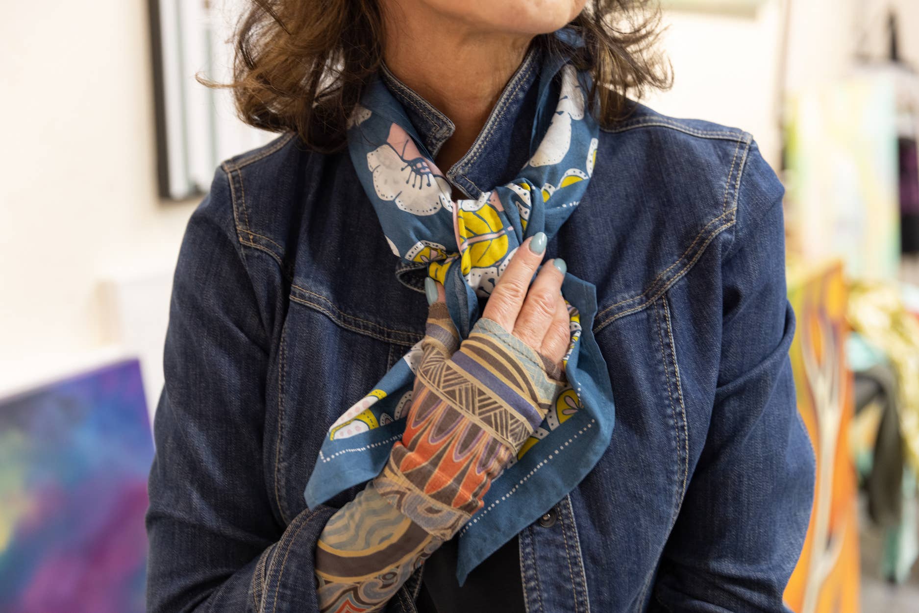 Wild Rag Evangeline Cotton Bandana - Hemlock No. 83