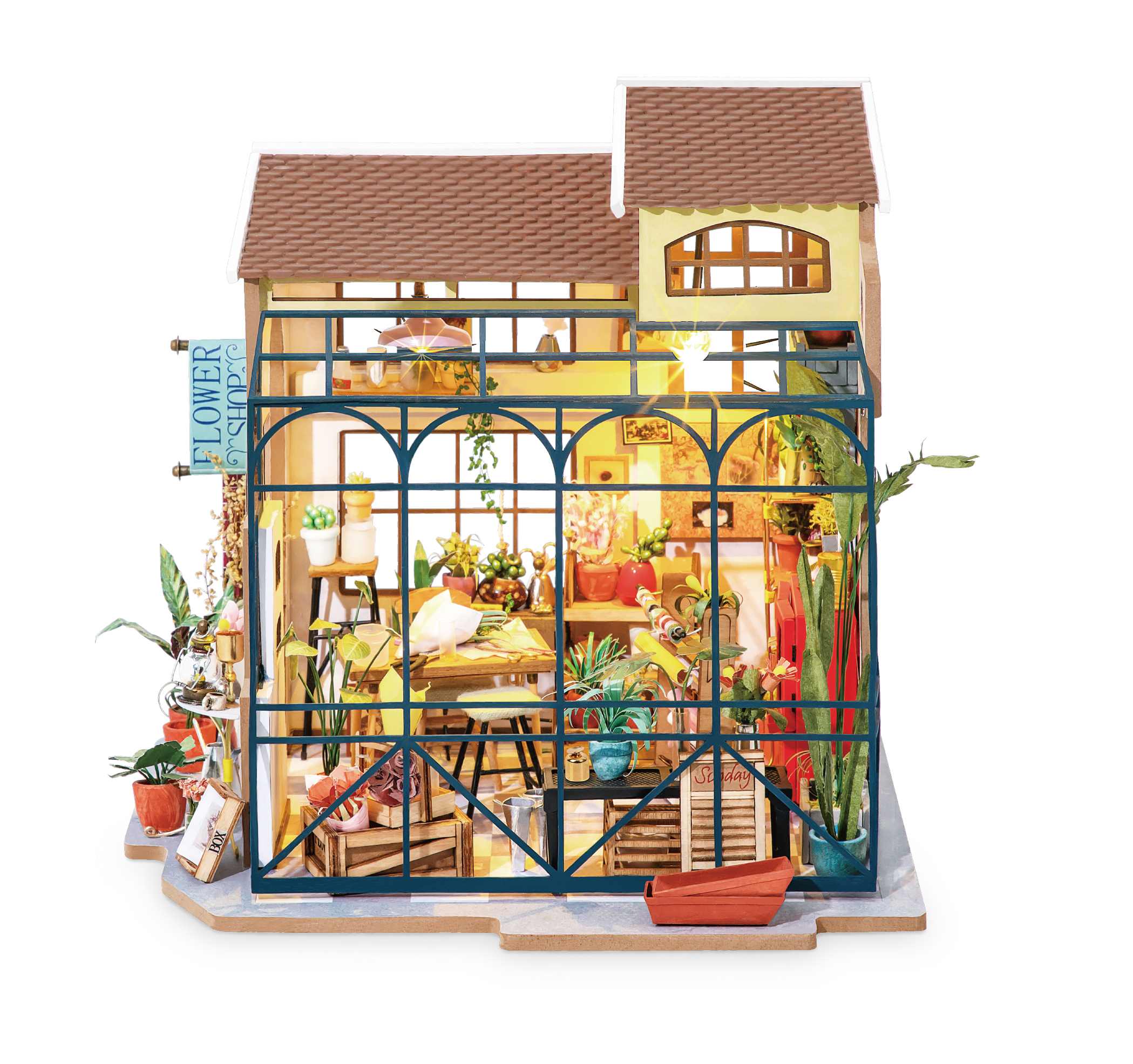 Happy Corner Emily's Flower Shop: DIY Miniature House Kit