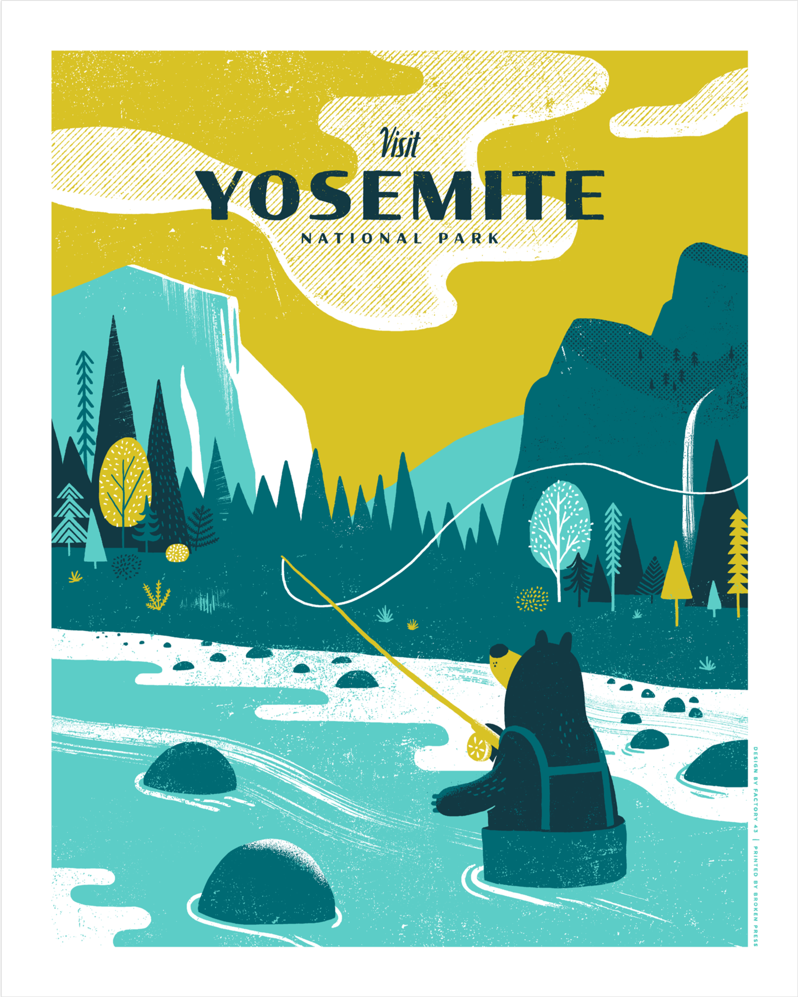 Yosemite National Park Screen Print